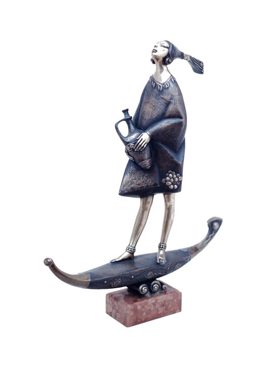 Sculpture titled "To the east" by Vasyl Olashyn, Original Artwork, Metals