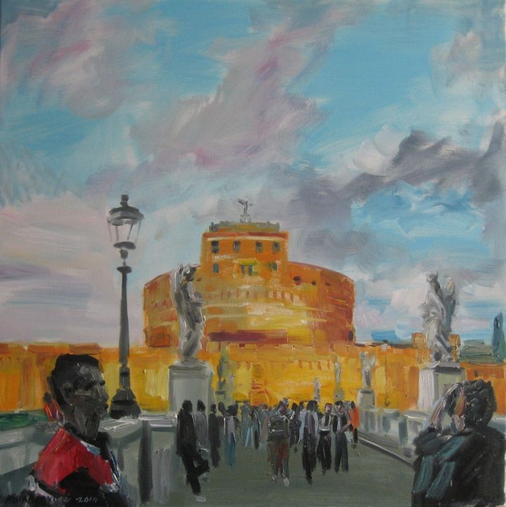 Painting titled "CASTELLO DI SANT'AN…" by Vasyl, Original Artwork