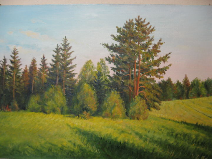 Peinture intitulée "Солнечный день на В…" par Vladimir Golub, Œuvre d'art originale
