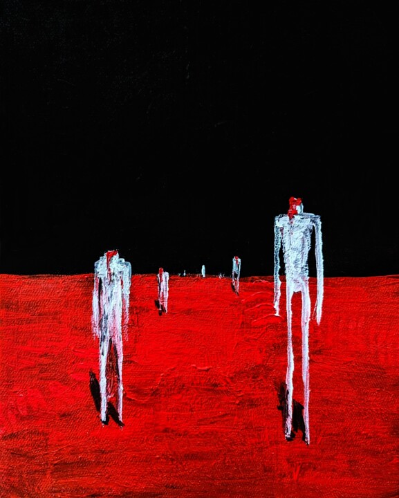 Malerei mit dem Titel "Headless #7" von Vaxo Lang, Original-Kunstwerk, Acryl