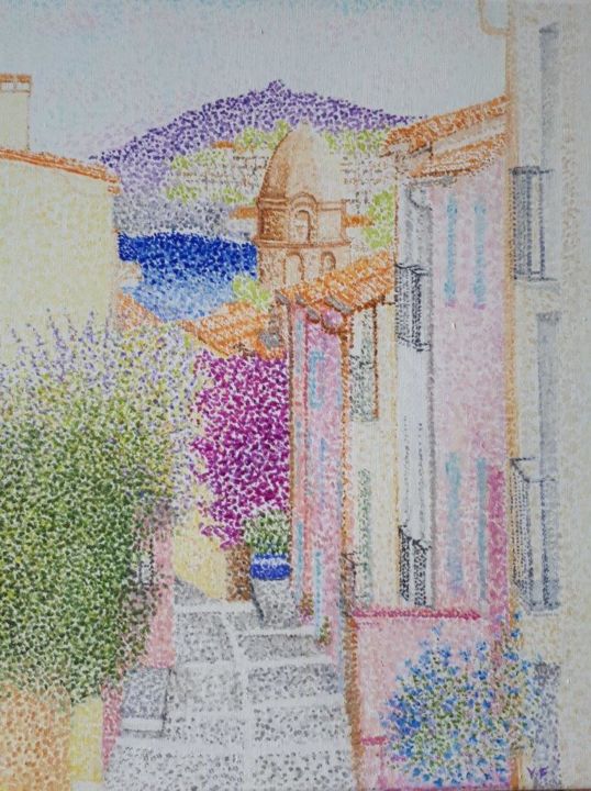 Peinture intitulée "Collioure" par Véronique Forbel-Benetti, Œuvre d'art originale, Huile