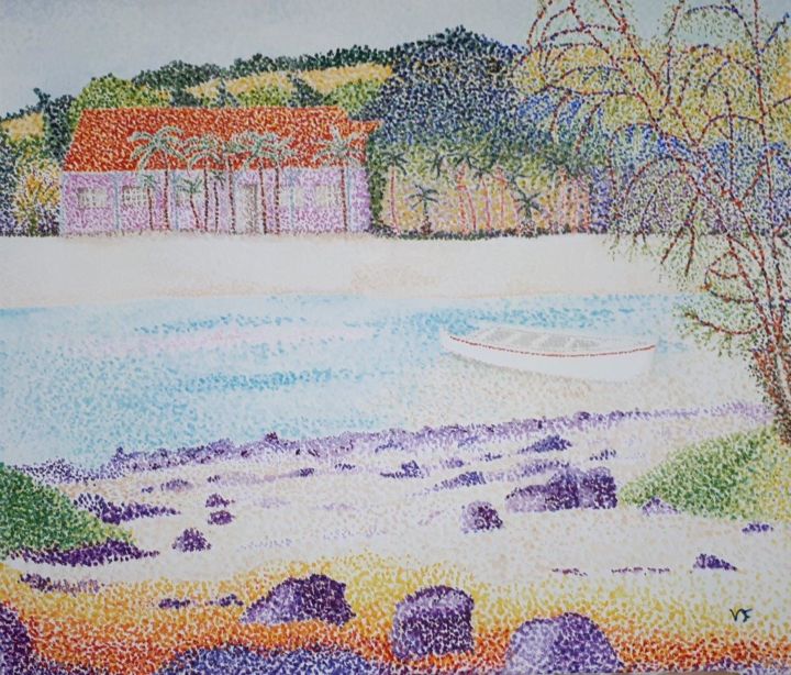 Peinture intitulée "Bel Ombre" par Véronique Forbel-Benetti, Œuvre d'art originale, Huile
