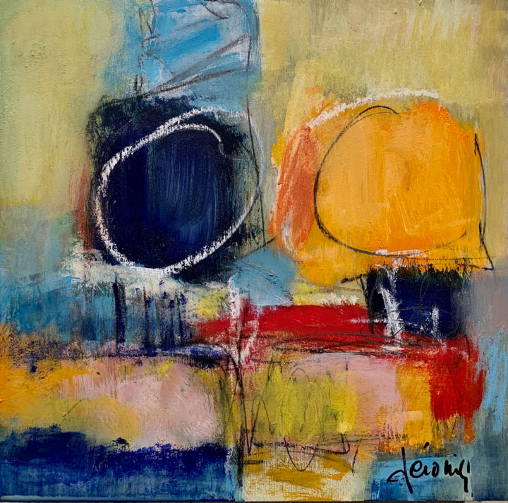 Painting titled "Souffle suspendu" by Véronique Besançon, Original Art, Acrylic