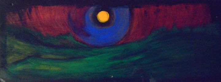 Malerei mit dem Titel "moonscape" von Vcasey, Original-Kunstwerk