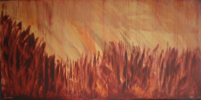 Schilderij getiteld "VANDYKE FALL" door Vcasey, Origineel Kunstwerk, Acryl