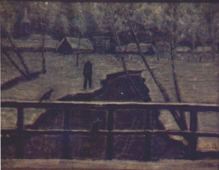 Painting titled "Sneewlandchap" by Nardus, Original Art, Oil