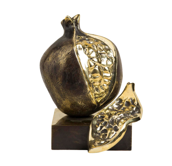 Sculpture titled "Pomegranate Bronze…" by Veaceslav Jiglitski, Original Artwork, Bronze