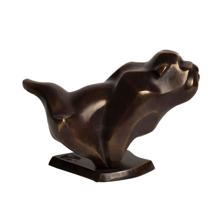 Skulptur mit dem Titel "Bulldog Contemporar…" von Veaceslav Jiglitski, Original-Kunstwerk, Bronze