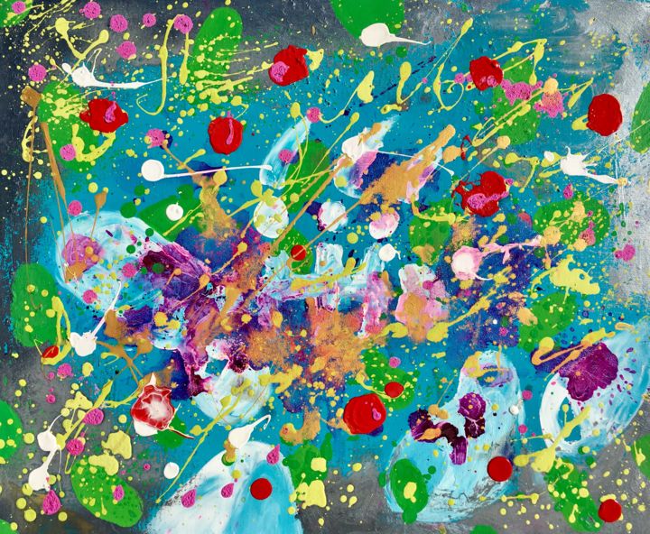 Peinture intitulée "Andiamo. Colorful,…" par Veera Zukova, Œuvre d'art originale, Acrylique Monté sur Châssis en bois