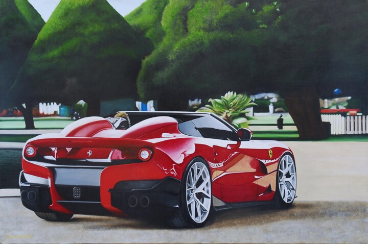 Картина под названием "Ferrari F12 TRS" - Sergio Veglio, Подлинное произведение искусства, Акрил