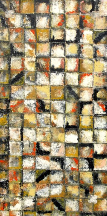 Peinture intitulée "pixels-003" par Natacha, Œuvre d'art originale, Acrylique