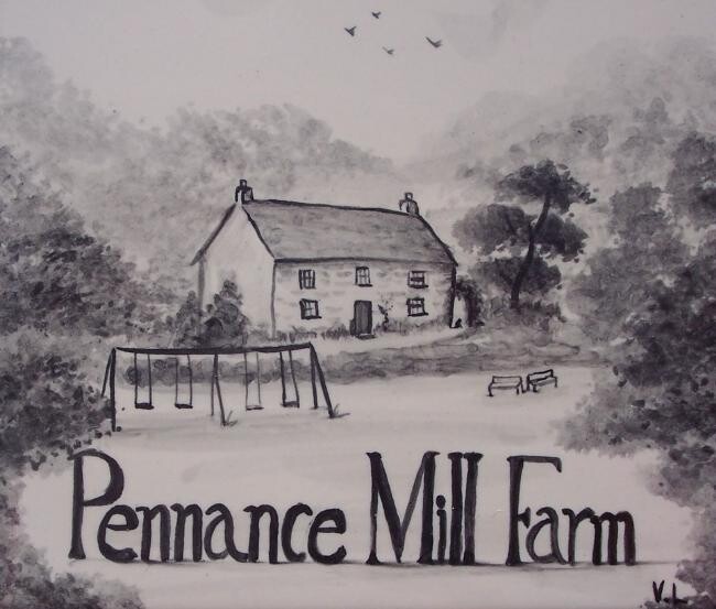 Peinture intitulée "Pennance Mill Farm" par Venessa Lagrand, Œuvre d'art originale, Huile