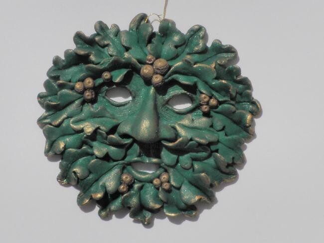 Rzemiosło artystyczne zatytułowany „Green Man Tree Face…” autorstwa Venessa Lagrand, Oryginalna praca