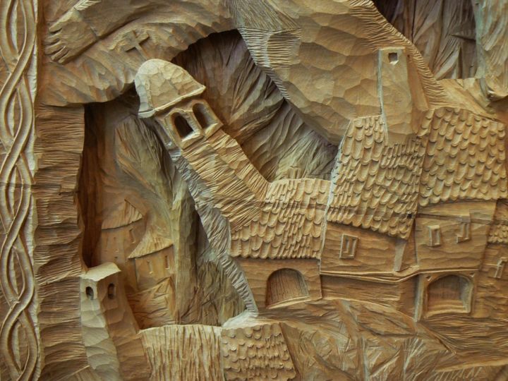 雕塑 标题为“Dream, detail” 由Georgi Veniaminov, 原创艺术品, 木