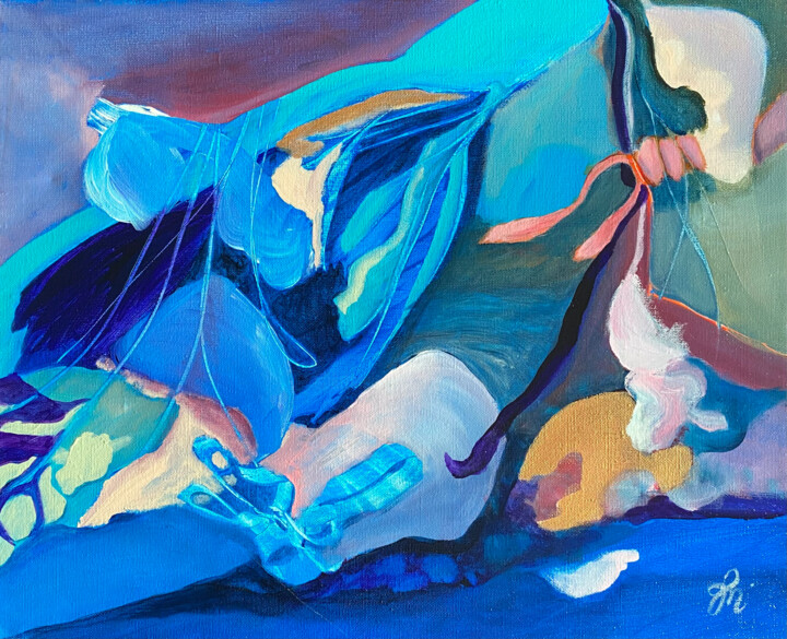 Pintura titulada "Une vague impression" por Vénie, Obra de arte original, Acrílico