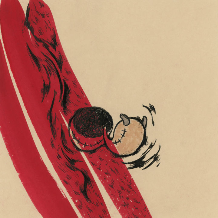 Dessin intitulée "Stumble" par Vensvins, Œuvre d'art originale, Encre