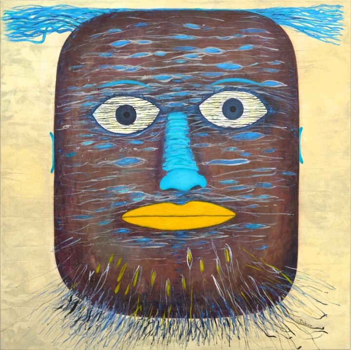 Painting titled "Aghast" by Ventzislav Dikov - Maestro Online, Original Artwork, Oil Mounted on Wood Stretcher frame