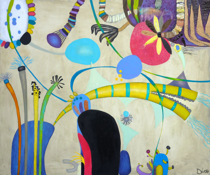 Картина под названием "Dream" - Ventzislav Dikov, Подлинное произведение искусства, Масло Установлен на Деревянная рама для…