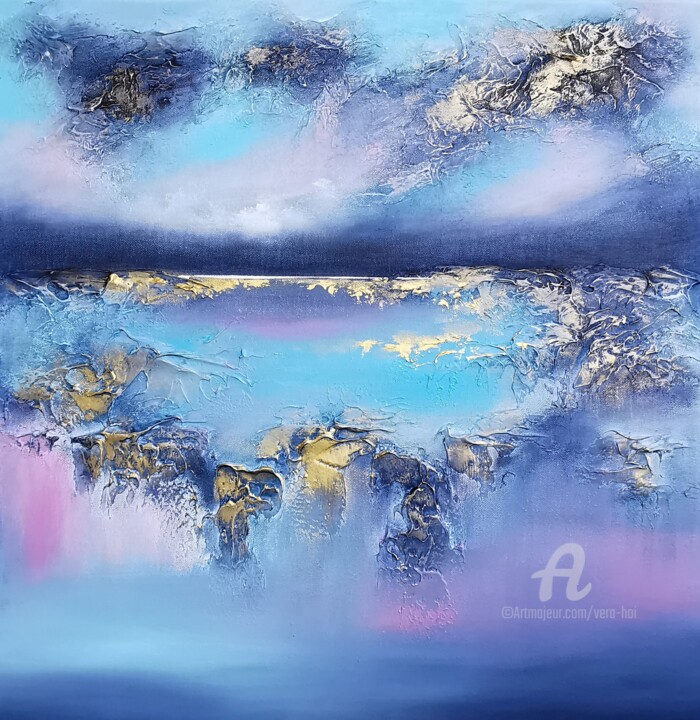 Malerei mit dem Titel ""Serenity II"" von Vera Hoi, Original-Kunstwerk, Acryl