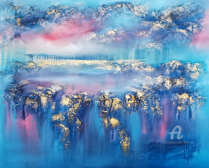 ""Mystery lake"" başlıklı Tablo Vera Hoi tarafından, Orijinal sanat, Akrilik