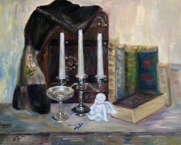Peinture intitulée "Angel" par Vera Klimova, Œuvre d'art originale, Huile