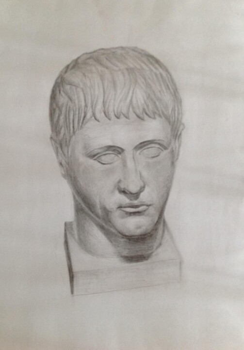 Dessin intitulée "Caesar Germanicus" par Vera Klimova, Œuvre d'art originale, Crayon