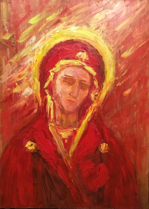 Pintura intitulada "Ave Maria" por Vera Klimova, Obras de arte originais, Óleo