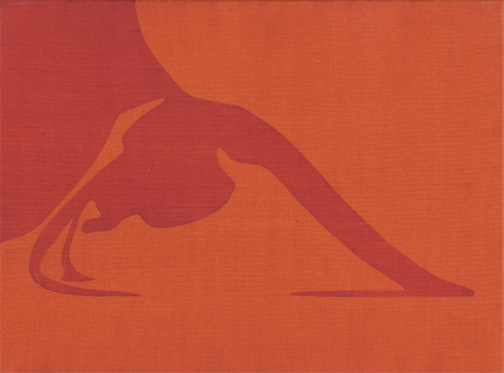 Painting titled "9 - Yoga posture Ur…" by Vera Soares Branco, Original Artwork, Acrylic