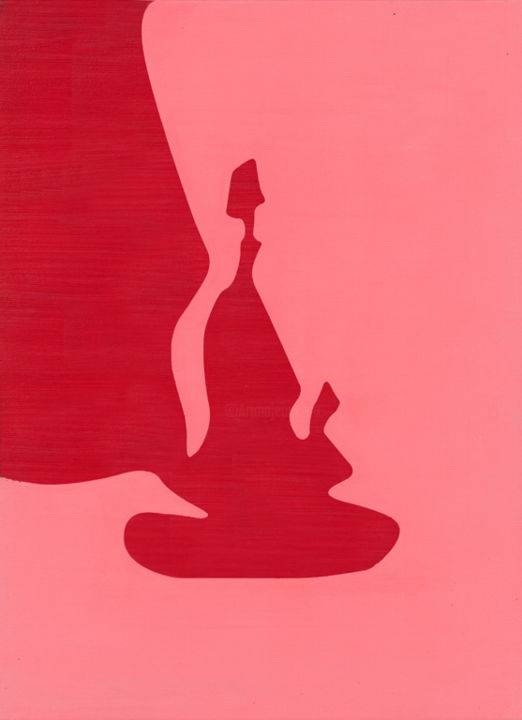 Malerei mit dem Titel "17 - Yoga posture b…" von Vera Soares Branco, Original-Kunstwerk, Acryl