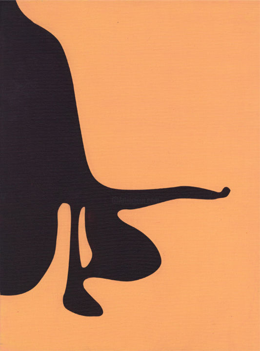 Schilderij getiteld "7- Yoga posture urd…" door Vera Soares Branco, Origineel Kunstwerk, Acryl