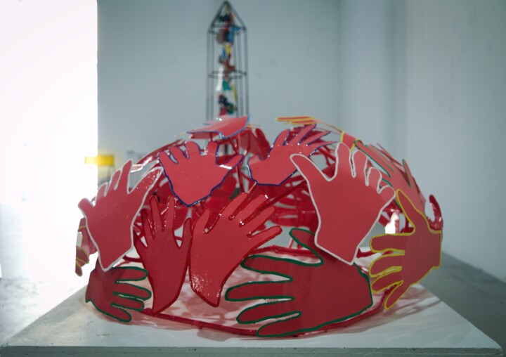 Sculpture intitulée "The Mind - Το Μυαλό" par Vera Stavrinadi, Œuvre d'art originale, Métaux