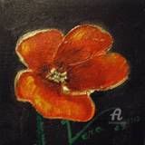 Painting titled "COQUELICOT" by Vera, Original Artwork, Oil