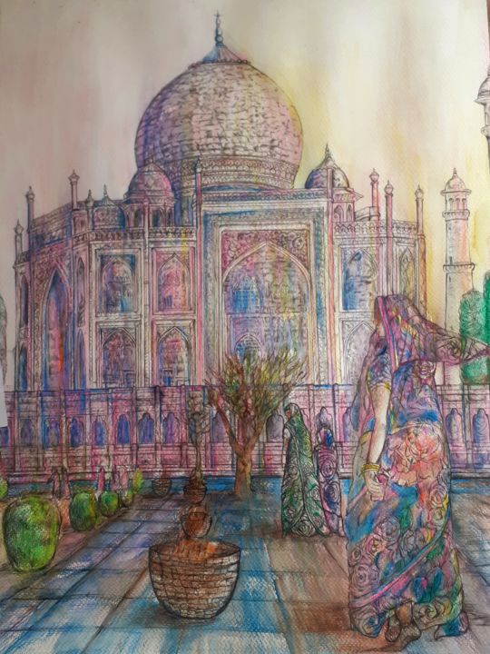 Taj Mahal, Dibujo por Vera Di Bianca | Artmajeur