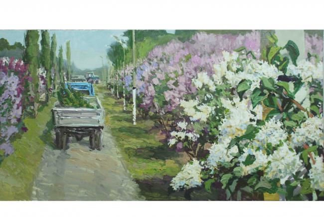 On the way - Painting, 50x100 cm ©2012 by Vera Lagutenkova -
On the way