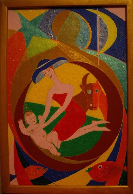 Pintura titulada "Birth" por Veranika Bo, Obra de arte original