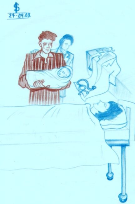 Drawing titled "Desperate Surgeon" by Shantho, Original Artwork
