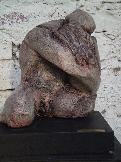 Escultura titulada "embarazados" por Francisca Verd, Obra de arte original