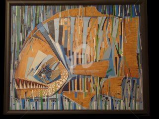 Картина под названием "Рыба" - Vermishev, Подлинное произведение искусства, Другой