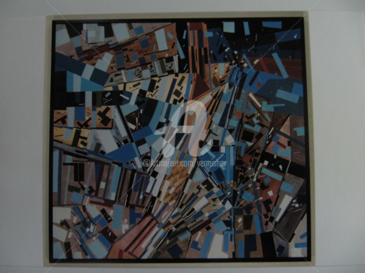 Peinture intitulée "Композиция на движе…" par Vermishev, Œuvre d'art originale, Huile