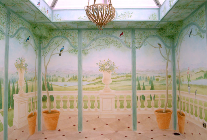 Peinture intitulée "1 salle à manger à…" par Véronique Payovitch, Œuvre d'art originale,