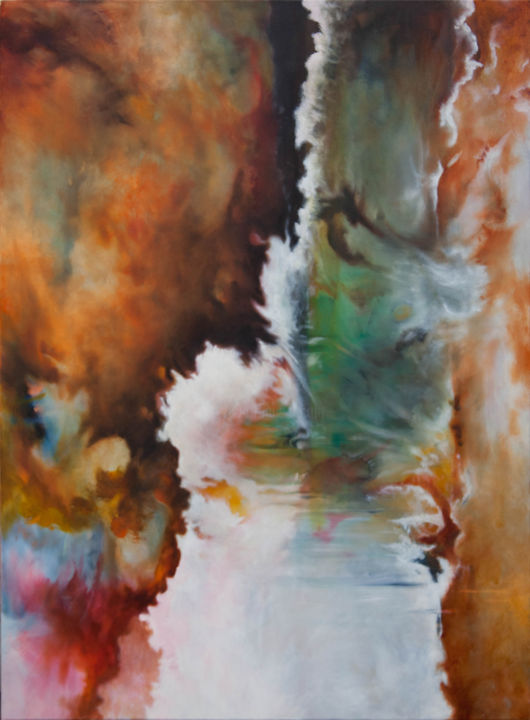 Peinture intitulée "Enter" par Véronique Boutolleau, Œuvre d'art originale, Huile