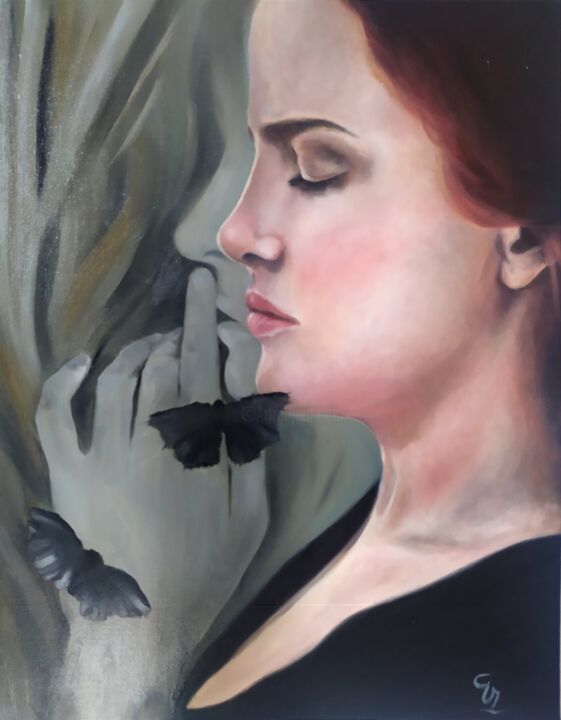 Картина под названием "Effetto farfalla" - Veronica Ciccarese, Подлинное произведение искусства, Масло