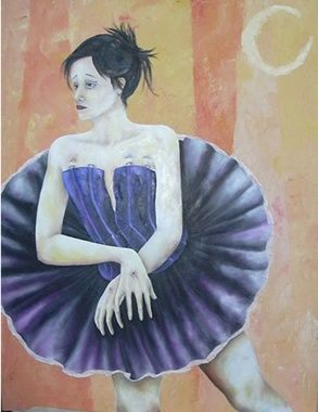 Pittura intitolato "Dark dancer" da Veronica Pereira, Opera d'arte originale