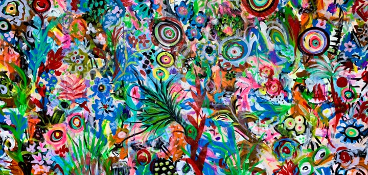 Pittura intitolato "Wonderland 2" da Veronica Vilsan, Opera d'arte originale, Acrilico