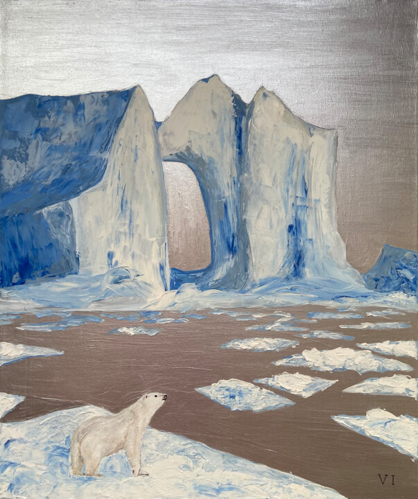 Peinture intitulée "Iceberg" par Veronika Izmailova, Œuvre d'art originale, Acrylique Monté sur Châssis en bois