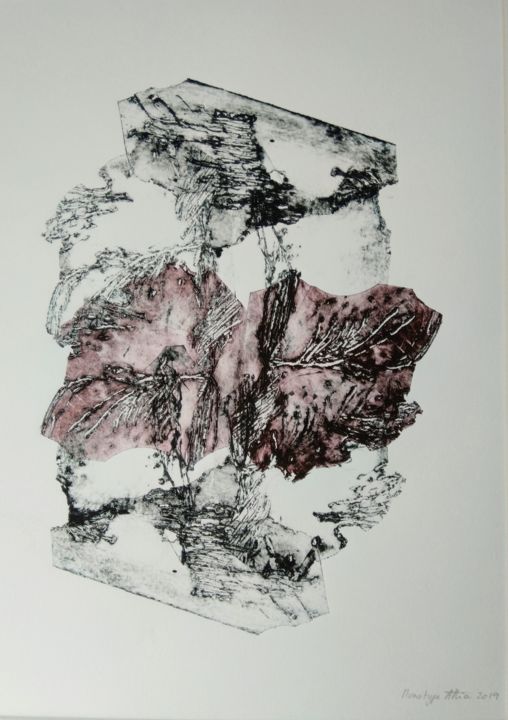 Obrazy i ryciny zatytułowany „A fleur de roche Co…” autorstwa Véronique Attia, Oryginalna praca, Rytownictwo