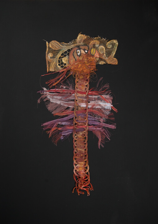 Arte tessile intitolato "Chrysalide" da Véronique Attia, Opera d'arte originale, Fibra tessile Montato su Altro pannello rig…