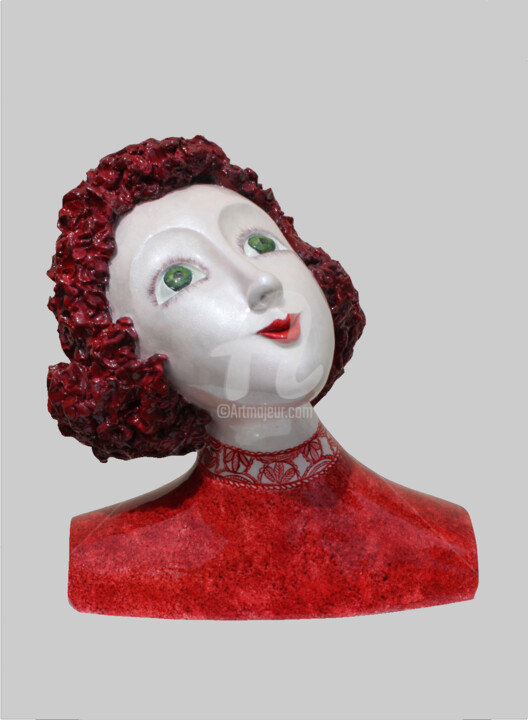 Sculpture intitulée "Roselyne" par Véronique Clanet, Œuvre d'art originale, Terre cuite