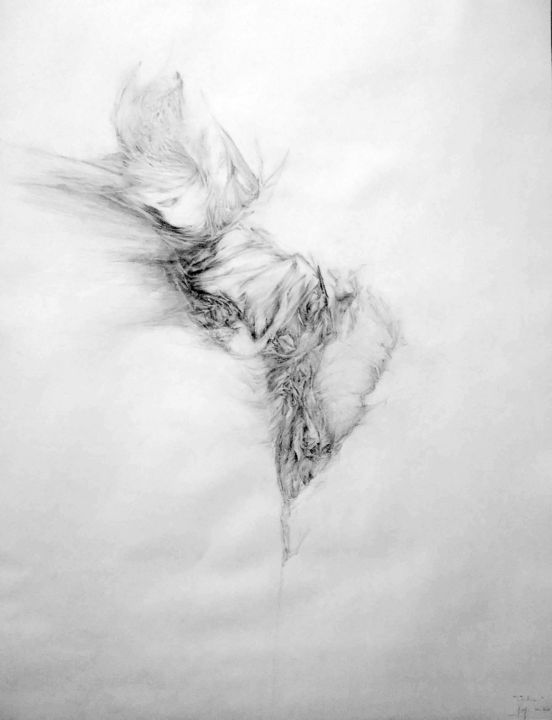 Dessin intitulée "ondine" par Véronique Ducreux, Œuvre d'art originale, Crayon