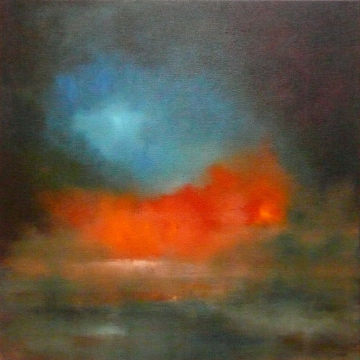Painting titled "A foggy and colored…" by Véronique Heim, Original Artwork, Acrylic